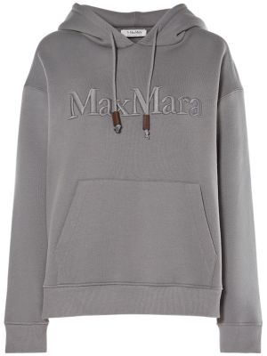 Jersey de algodón con capucha de tela jersey 's Max Mara gris