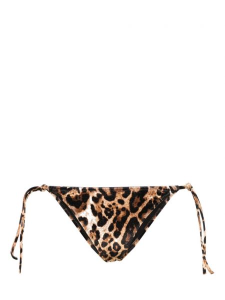 Bikini din velur cu imagine cu model leopard Vetements