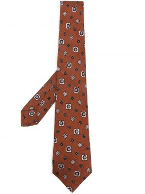 Svilena kravata z abstraktnimi vzorci Kiton