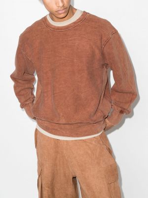 Sweatshirt aus baumwoll mit rundem ausschnitt Les Tien orange