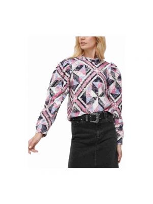 Sweter z okrągłym dekoltem Pepe Jeans różowy