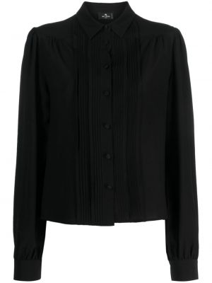Копринена блуза Etro черно