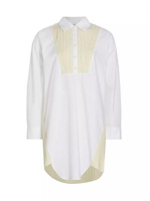 Кашемировое шерстяное платье-рубашка Naadam белое