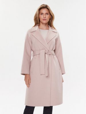 Palton de lână Liu Jo roz