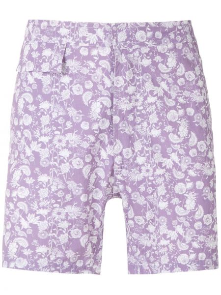 Kratke hlače s cvetličnim vzorcem Amir Slama vijolična