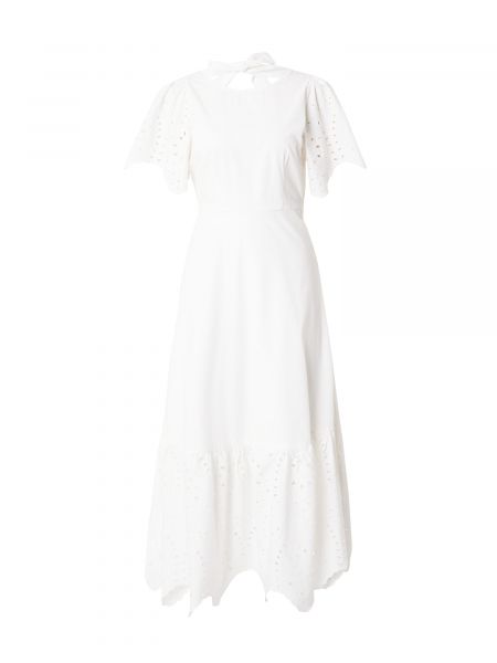 Robe mi-longue Selected Femme blanc