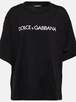Jersey t-shirt aus baumwoll Dolce&gabbana schwarz