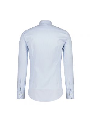 Camisa de algodón a rayas Stenströms azul