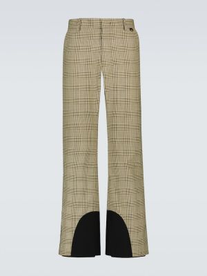 Kockované nohavice Moncler Grenoble béžová