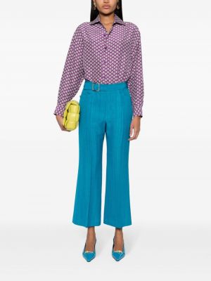 Raštuota marškiniai Ralph Lauren Collection violetinė