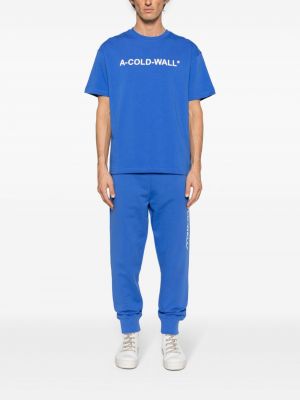 Pantalon de joggings à imprimé A-cold-wall* bleu