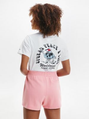 Спортни шорти Tommy Jeans розово