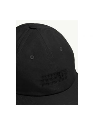 Gorra de algodón Mm6 Maison Margiela negro