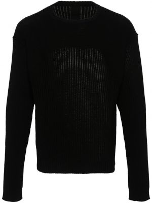 Памучен пуловер Rick Owens черно