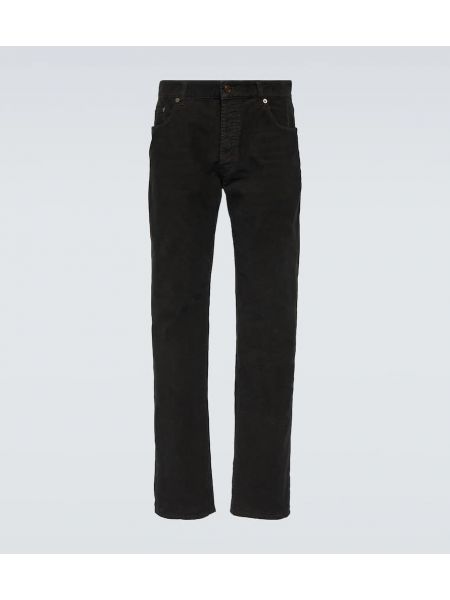 Straight leg jeans a vita bassa Saint Laurent nero