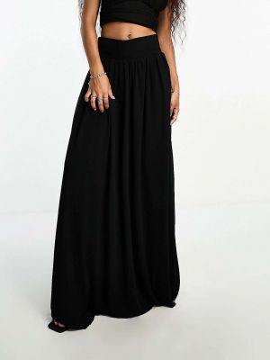 Плиссированная длинная юбка Tfnc черная
