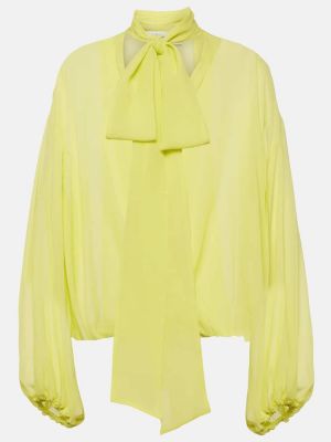 Μεταξωτή μπλούζα Blumarine κίτρινο