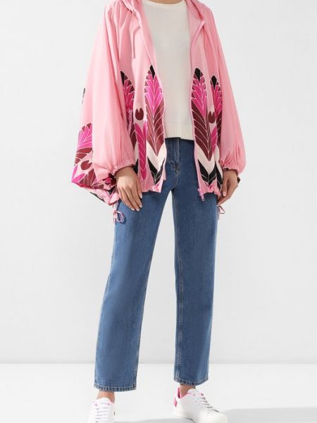 Куртка с капюшоном Valentino розовая