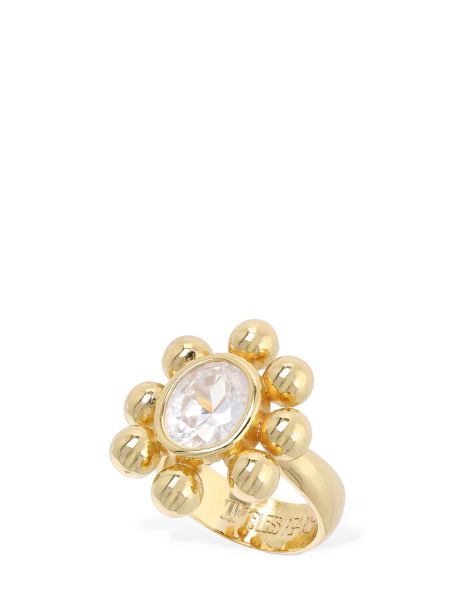 Anillo de cristal Timeless Pearly dorado