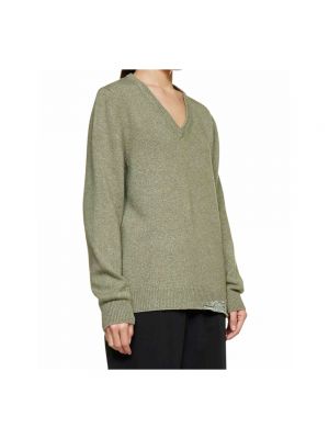 Jersey de lana de cachemir de tela jersey Maison Margiela verde