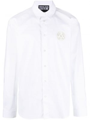 Džinsiniai marškiniai su sagomis Versace Jeans Couture balta