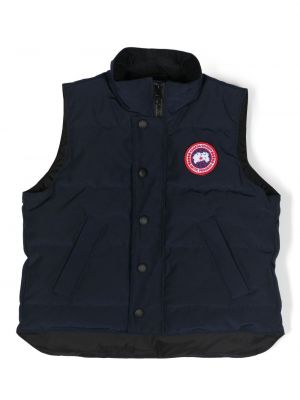 Tikattu liivi tytöille Canada Goose Kids sininen