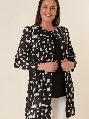 Satenska jakna iz šifona s črtami By Saygı črna