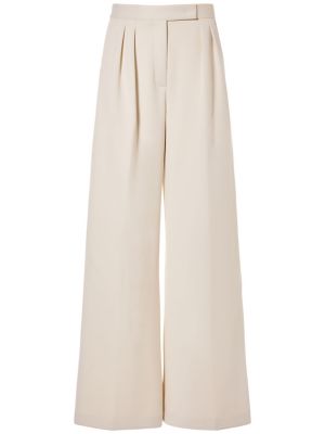 Pantalones de tela jersey bootcut Max Mara blanco