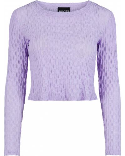 Marškinėliai ilgomis rankovėmis Pieces violetinė