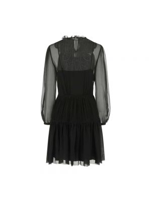 Sukienka mini szyfonowa Alberta Ferretti czarna