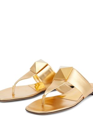 Sandalias de cuero Valentino Garavani dorado
