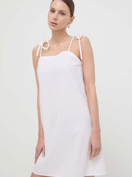 Pamučna mini haljina Max Mara Leisure bijela