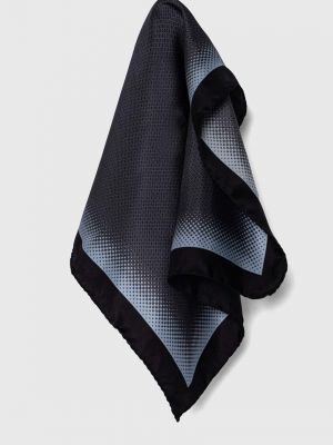 Карирана копринена вратовръзка Boss черно