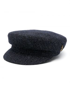 Tvídový baret Borsalino modrý