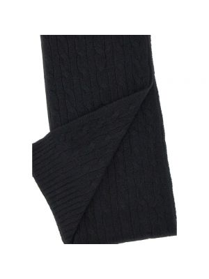 Bufanda de lana de cachemir de punto Ralph Lauren negro