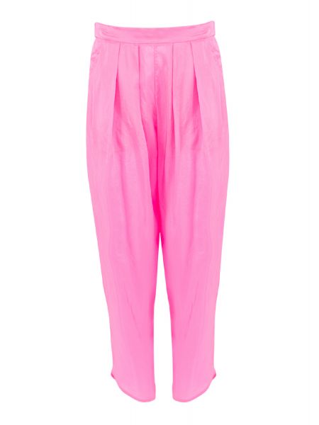Шелковые брюки Forte_forte розовые