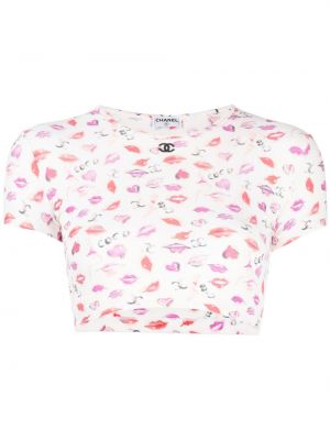 Top mit print Chanel Pre-owned weiß
