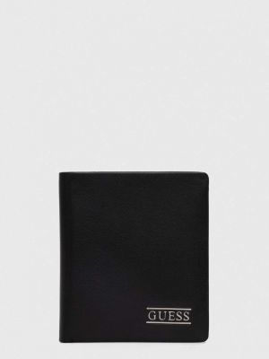 Kožená peněženka Guess černá