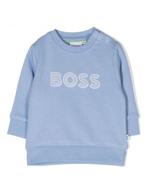 Felpa con stampa Boss Kidswear blu