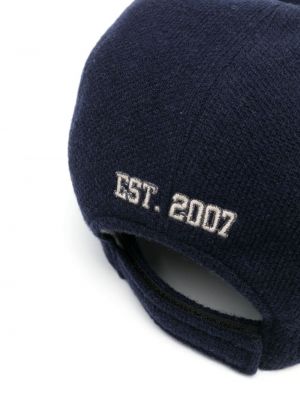 Haftowana czapka z daszkiem Eleventy niebieska