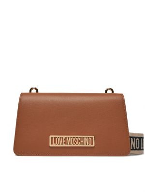 Τσάντα χιαστί Love Moschino καφέ