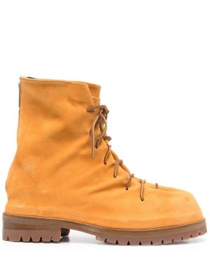 Semišové kotníkové boty 424 žluté