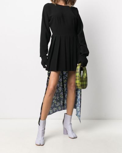 Kleid mit plisseefalten Natasha Zinko schwarz