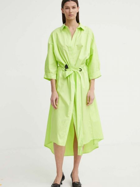 Sukienka midi bawełniana Mmc Studio zielona
