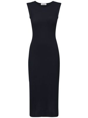 Μίντι φόρεμα με στενή εφαρμογή από ζέρσεϋ Jil Sander μαύρο