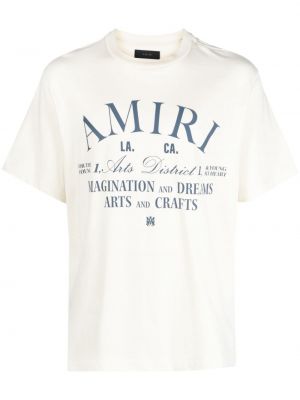 Памучна тениска с принт Amiri бяло