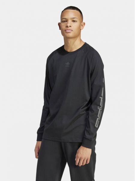 Marškinėliai ilgomis rankovėmis ilgomis rankovėmis Adidas juoda