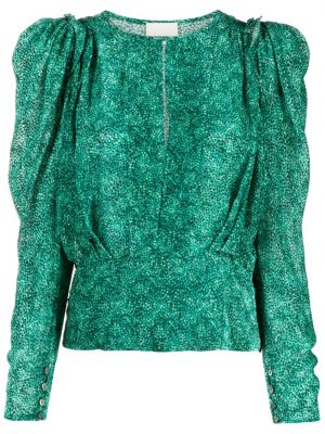 Aksamitna bluzka Isabel Marant zielona