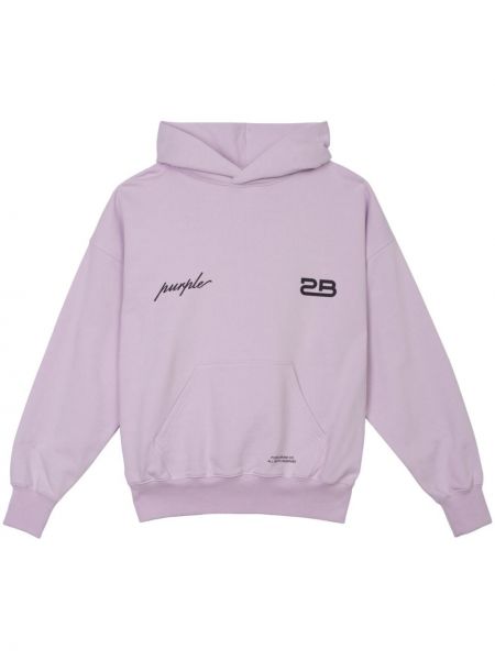 Raštuotas džemperis su gobtuvu Purple Brand violetinė