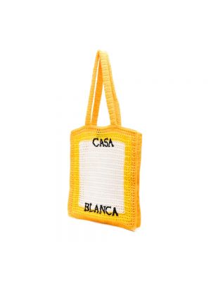Shopper handtasche mit taschen Casablanca gelb